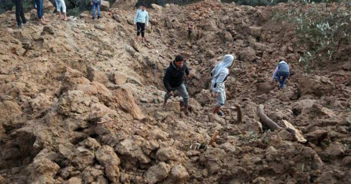 آثار القصف الإسرائيلي الذي استهدف غزة