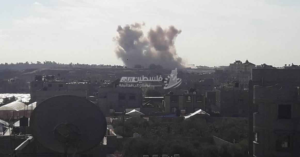 تفجيرات ضخمة في رفح المصرية قرب الحدود مع القطاع