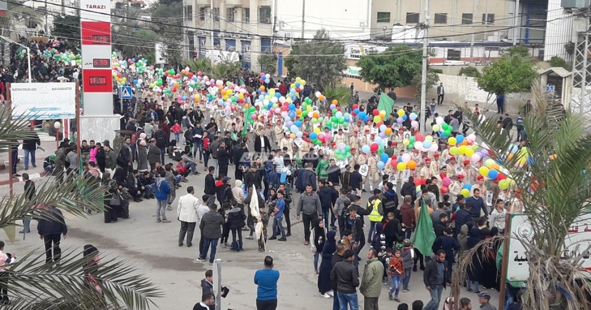 كشافة حماس تشارك في مهرجان انطلاقتها الـ31
