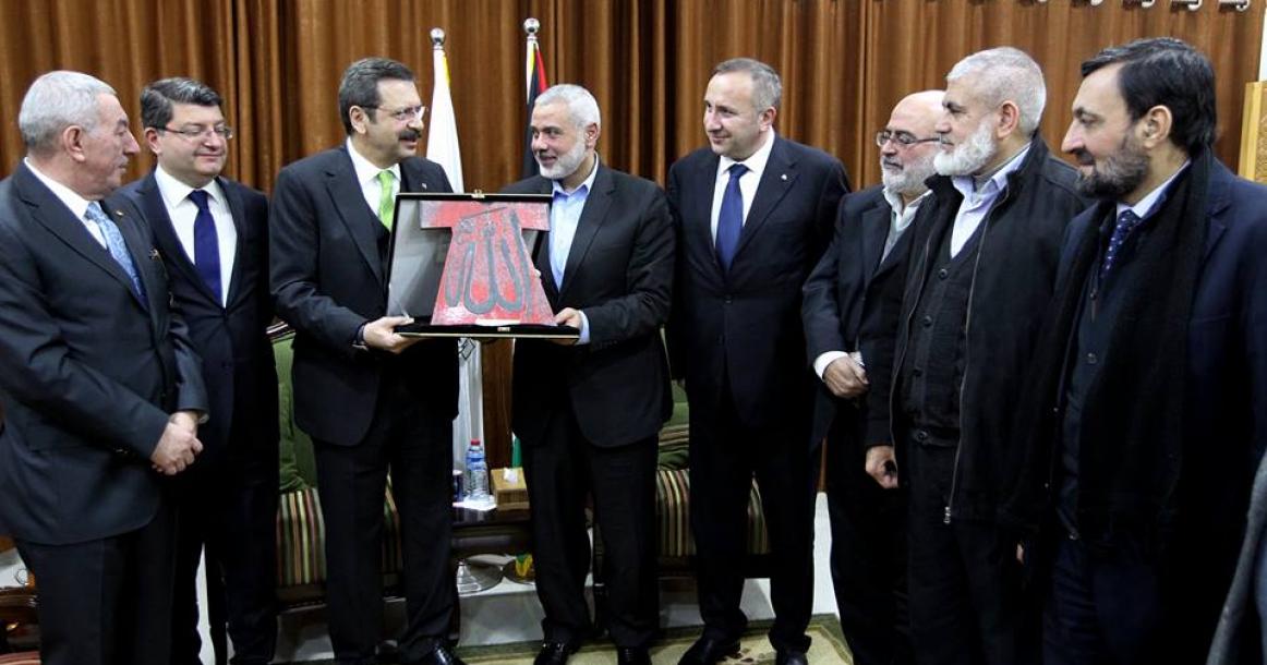 استقبال هنية لرئيس الغرفة التجارية التركية