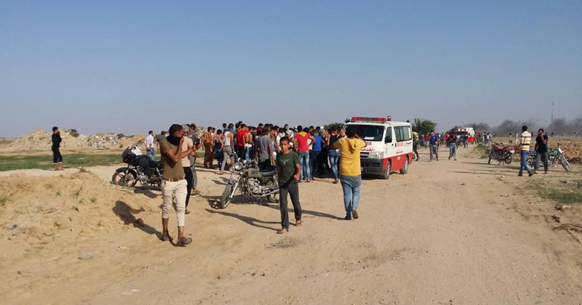 صور: إصابات بالاختناق بمواجهات شرق خانيونس