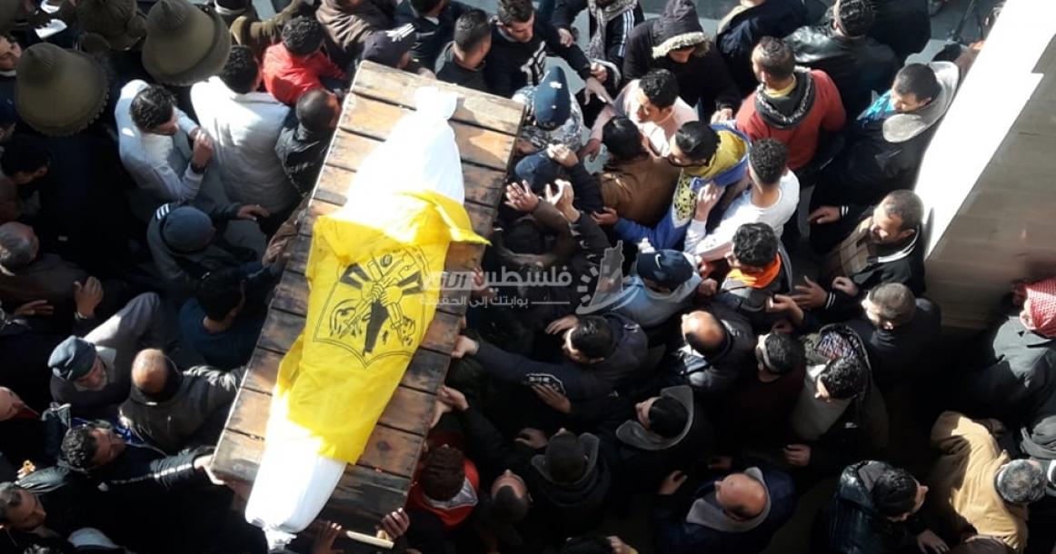 تشييع جثمان الشهيد الحاج ماجد ابو يوسف في مخيم النصيرات