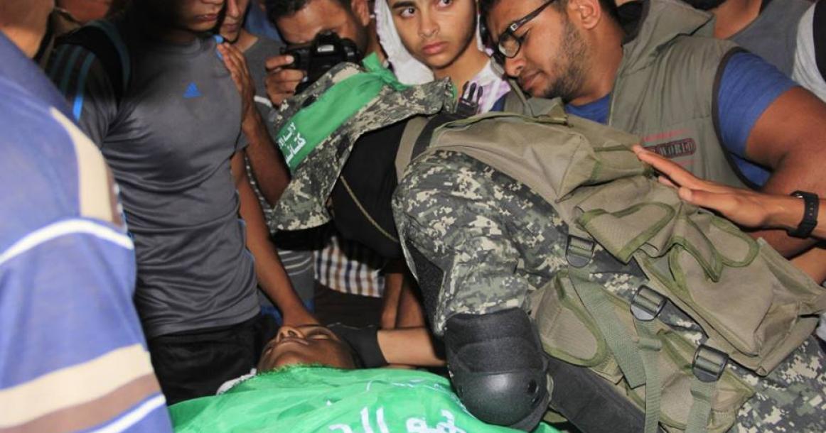 صور تشييع جماهير دير البلح جثمان الشهيد القسامي جهاد عبيد
