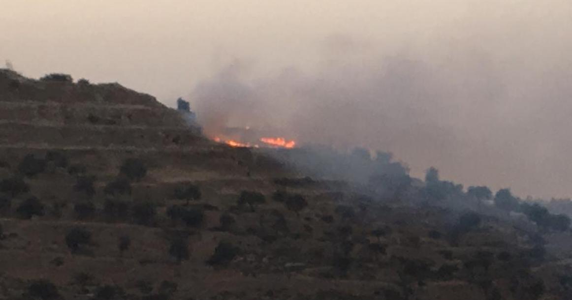 حرائق الأراضي في بيت جالا ببيت لحم