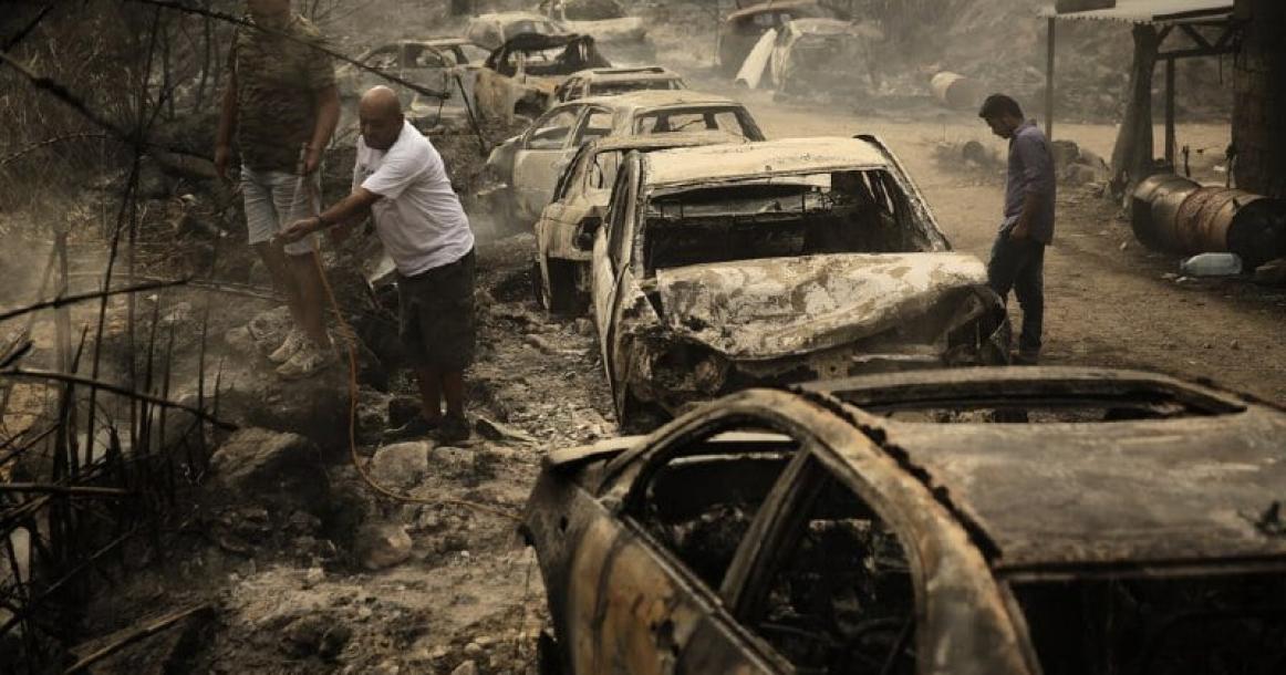 الأضرار الناجمة عن انتشار الحرائق في لبنان