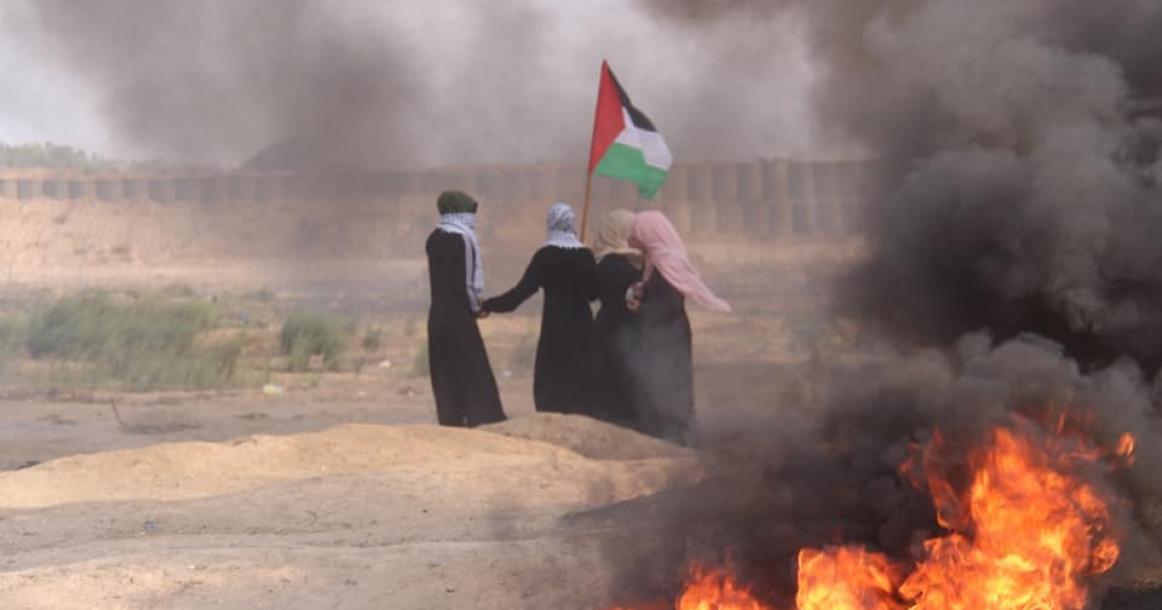 مشاركة حرائر فلسطين في جمعة الثبات والصمود