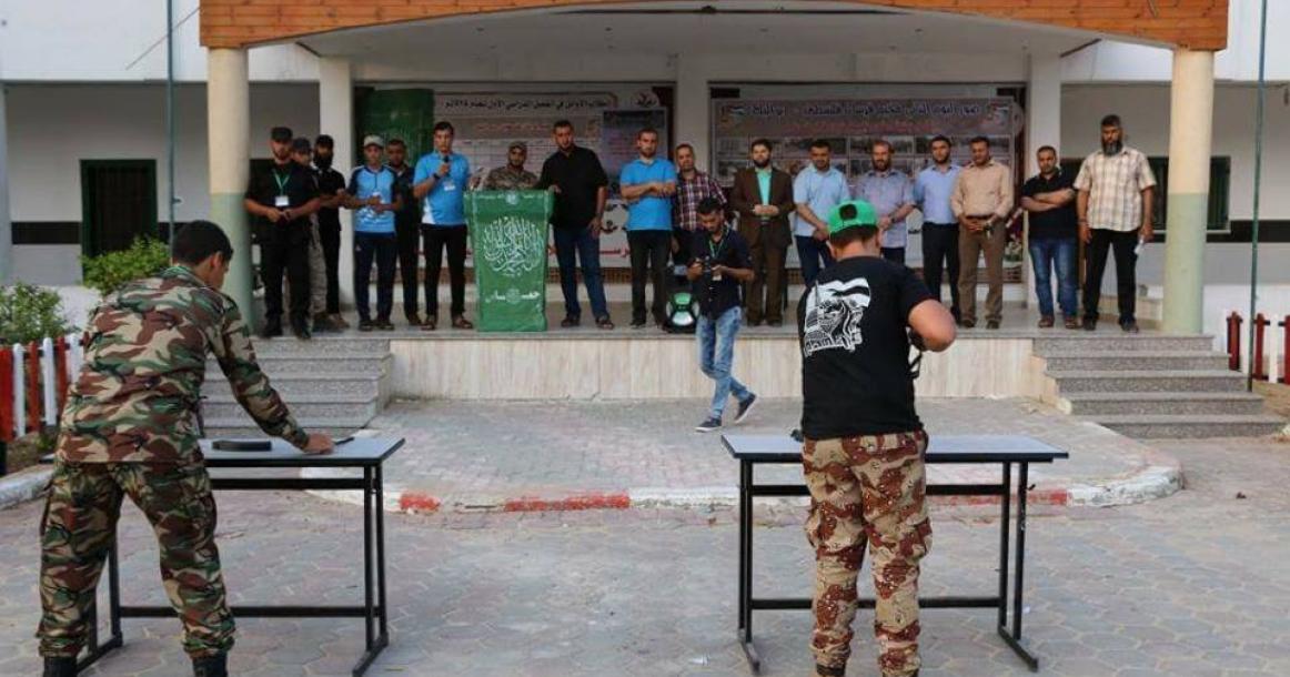 حماس تتفقد مخيمات فرسان فلسطين بالوسطى
