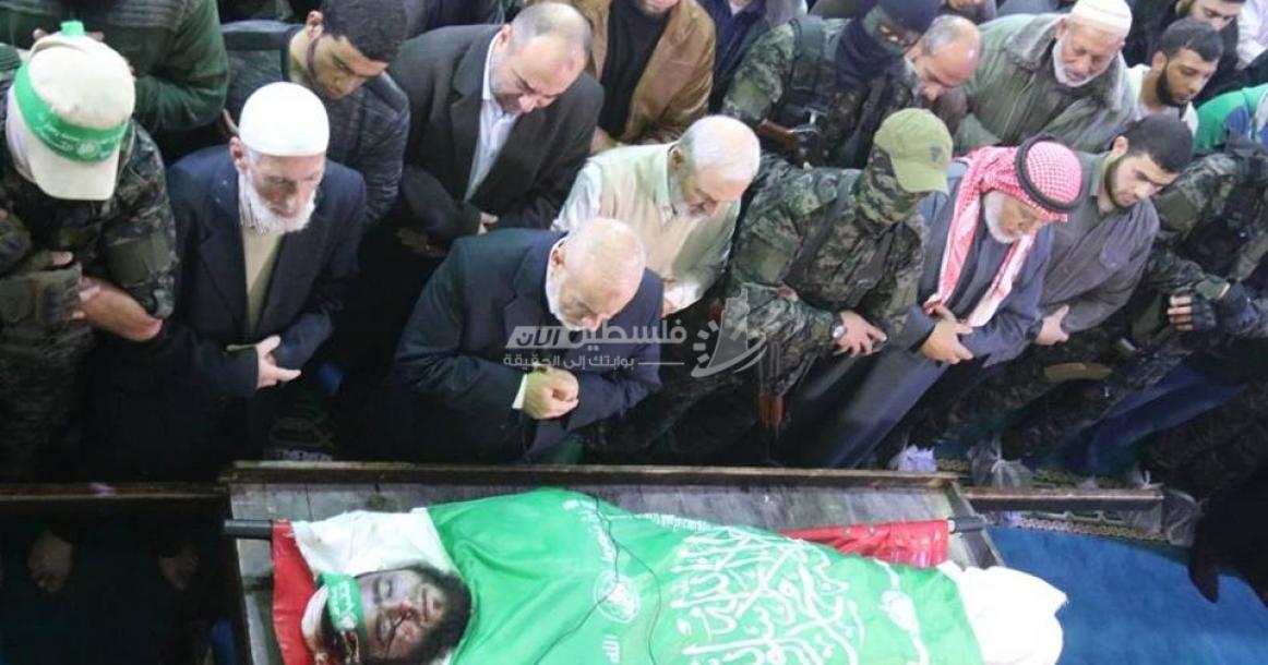 تشيع الشهيد محمد الصفدي الذي ارتقى بقصف الاحتلال لموقع جنوب غزة