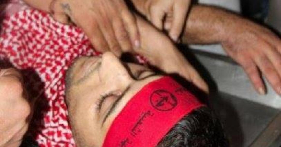 جانب من تشييع جثمان الشهيد (معتز زواهرة)