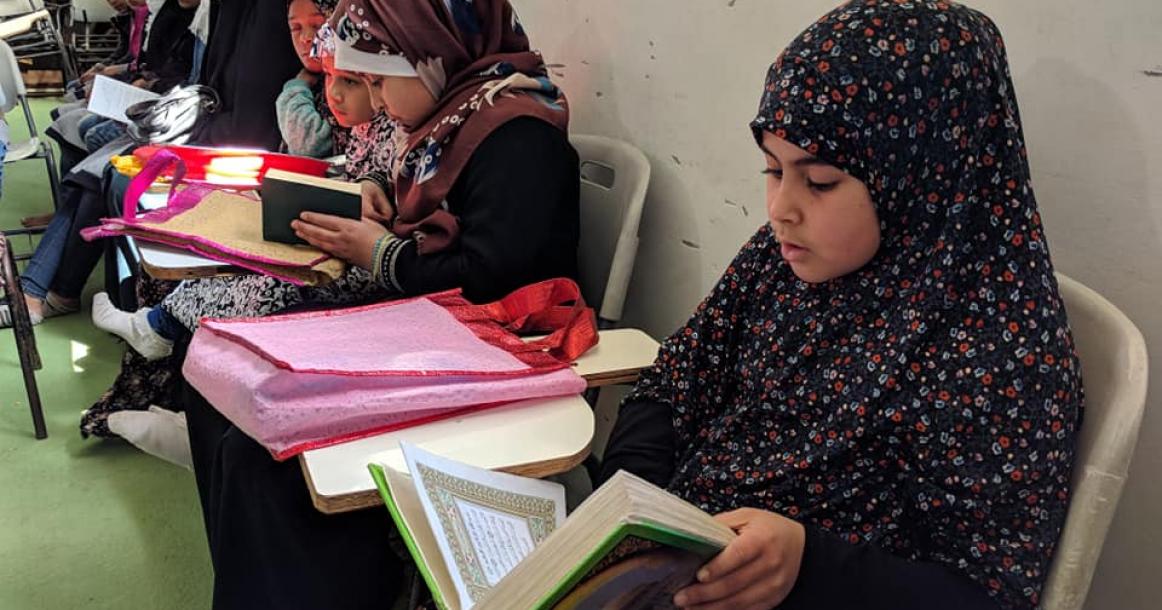 زهرات في مراكز التربية القرآنية بمحافظة رفح