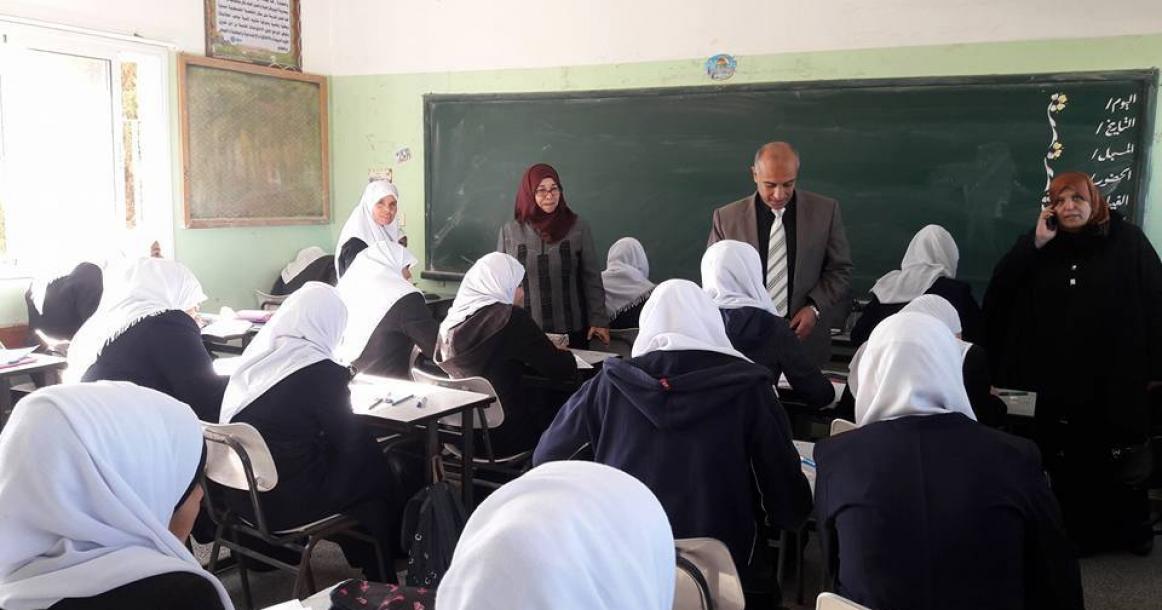 امتحانات نهاية الفصل الدراسي الأول بغزة