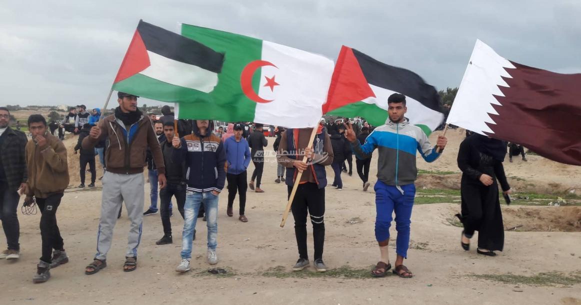 جانب من مسيرات العودة شرق المنطقة الوسطى