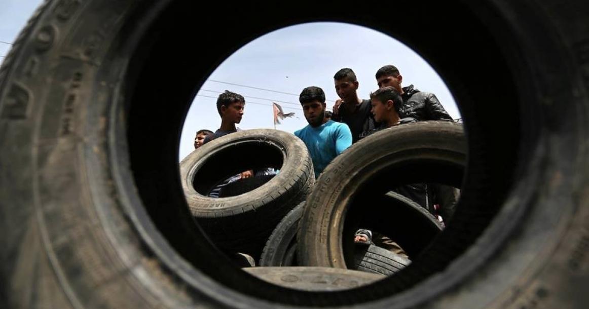 التحضير لجمعة الكوشوك على حدود قطاع غزة الشرقية