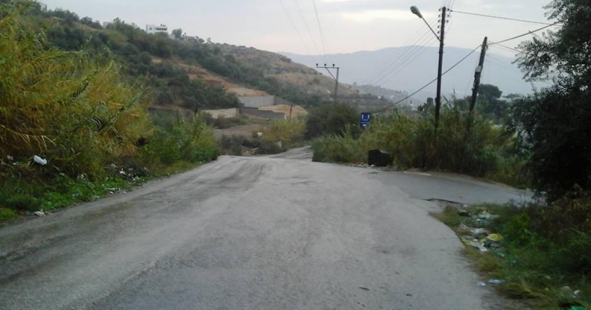 أمطار الخير تتساقط على "وادي الباذان" بنابلس