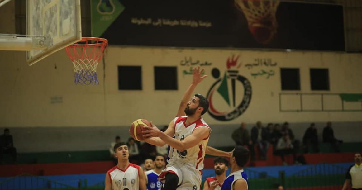 مباراة غزة الرياضي وشباب البريج في دوري جوال لكرة السلة