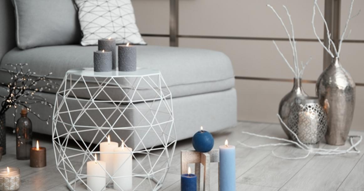 استخدام الشموع في الديكور الداخلي