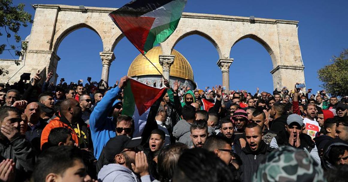 مظاهرات غضب في ساحات الأقصى رفضاً لقرار ترمب
