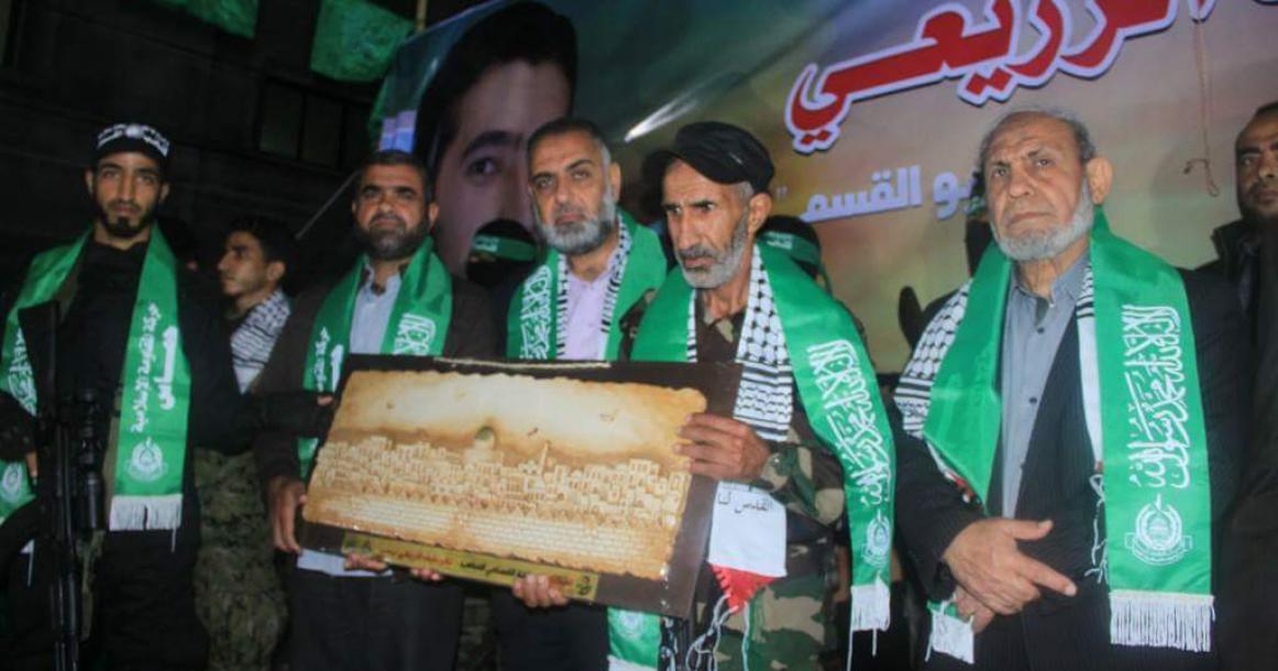 القسام يؤبن الشهيد ثائر الزريعي بدير البلح
