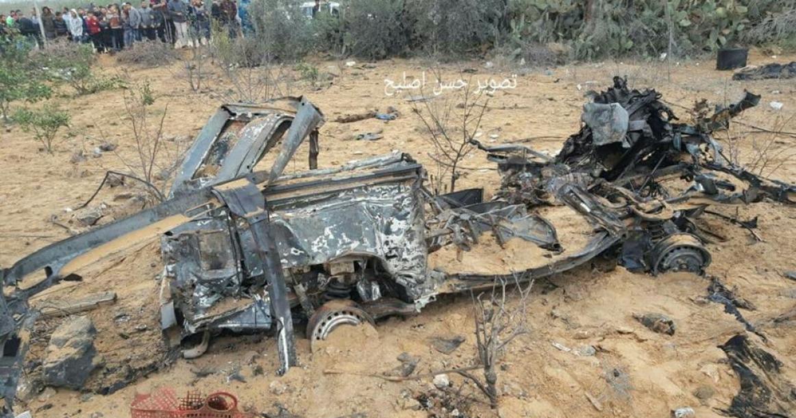 السيارة التي استخدمها الاحتلال في عملية خانيونس