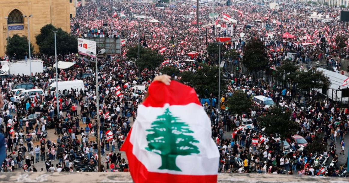 هكذا بدا مشهد تظاهرات لبنان أمس