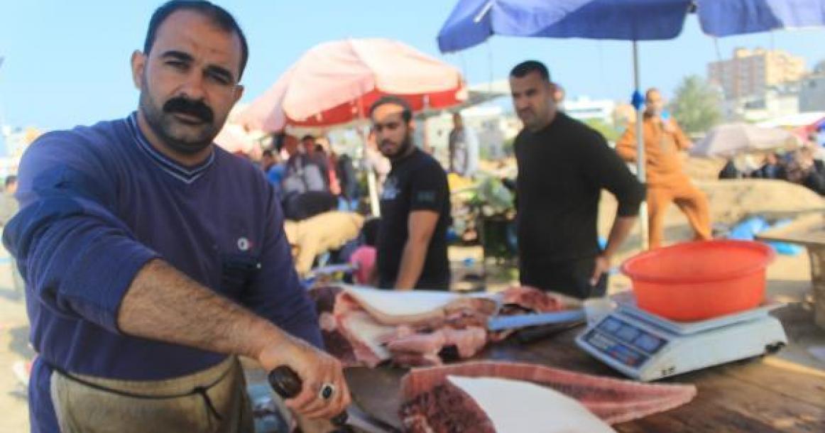 السمك في سوق النصيرات