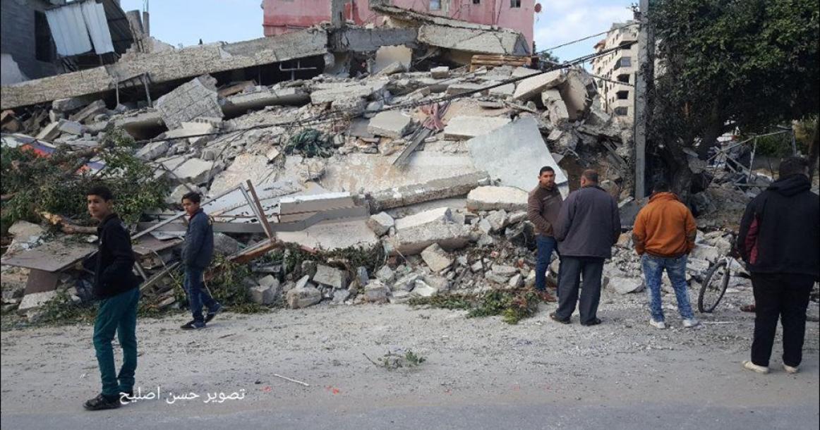 بعض آثار الدمار للمنشآت التي استهدفها الاحتلال بغزة