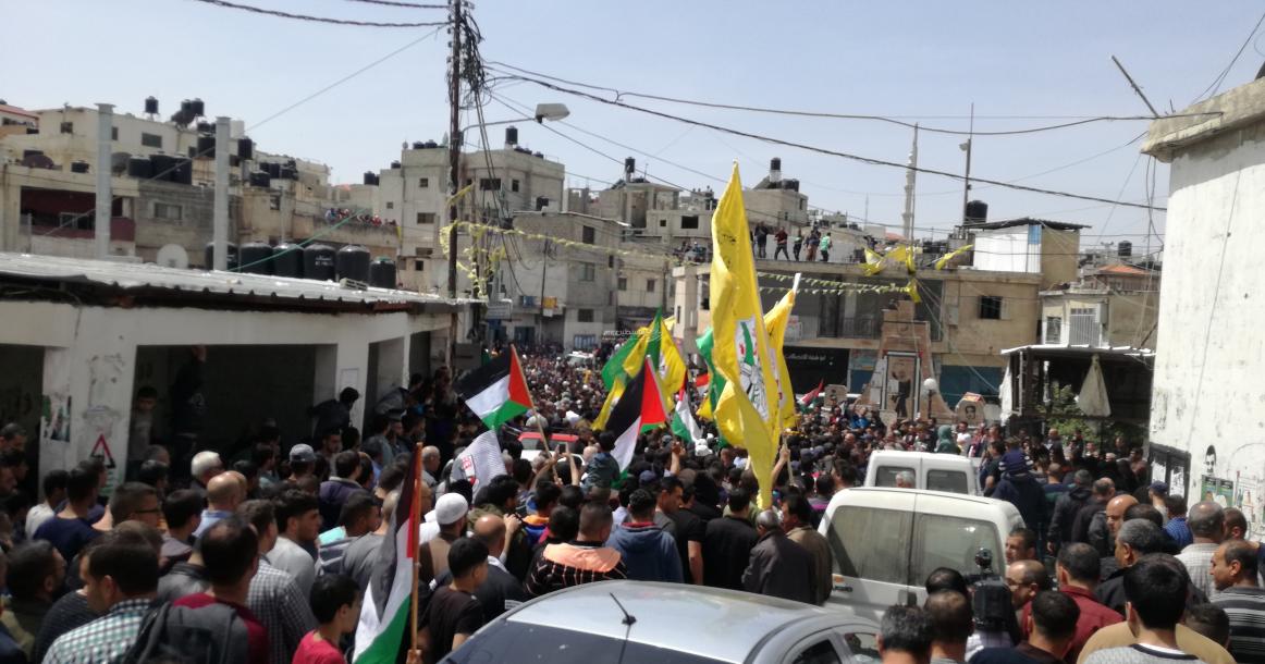 تشييع جثمان الشهيد "نخلة" في مخيم الجلزون برام الله