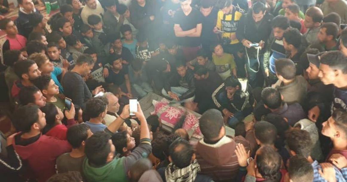 وداع جثمان الطفل محمود شقفة في رفح