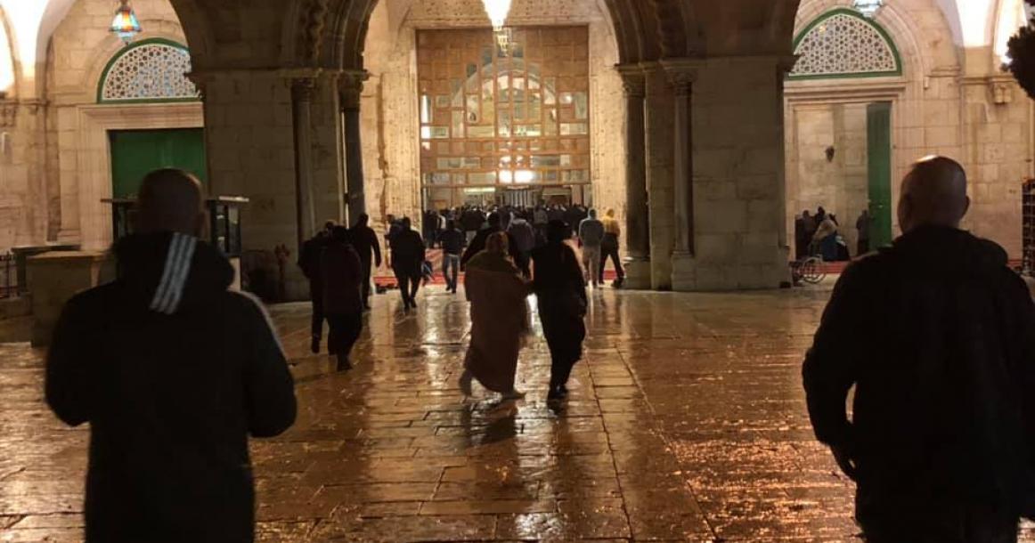 صلاة فجر الجمعة في المسجد الأقصى المبارك