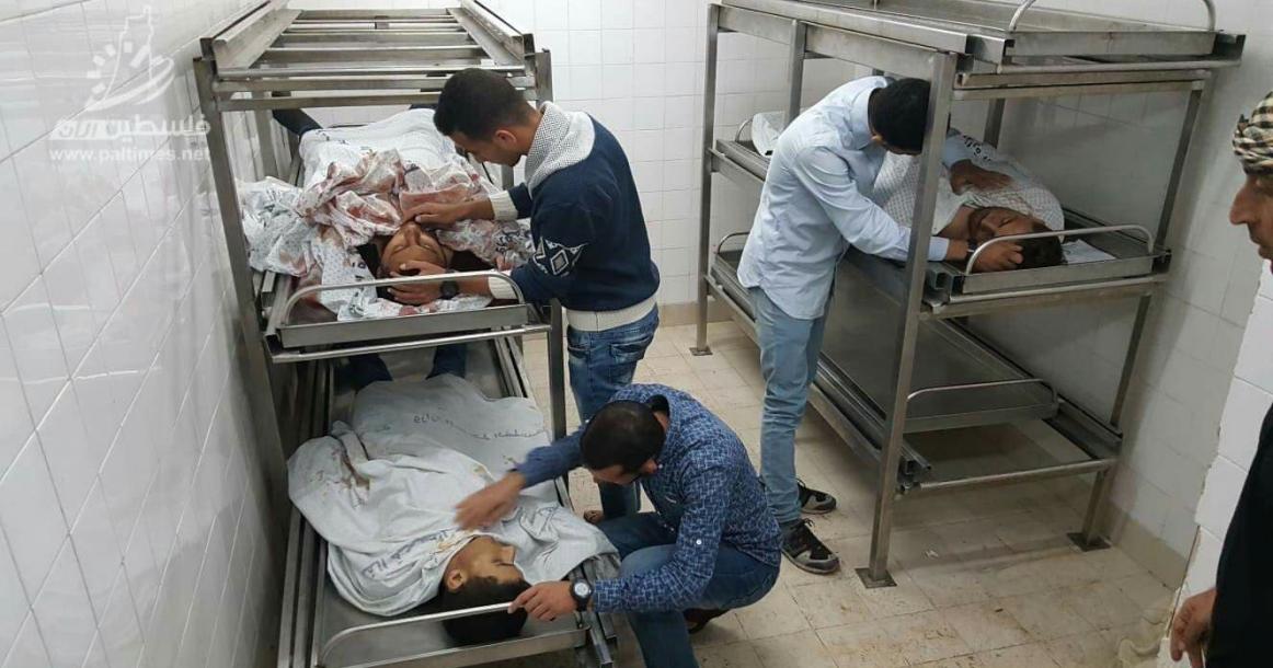 وداع الشهداء الثلاثة بخانيونس جنوب قطاع غزة