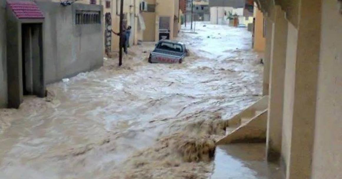 غرق عدة مناطق في تونس بسبب الأمطار
