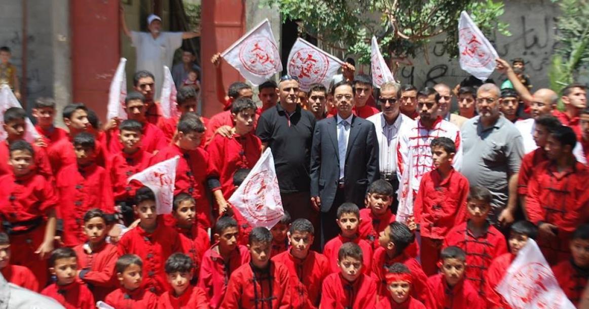 صور: عروض لرياضة الووشو كونغ فو بشمال غزة