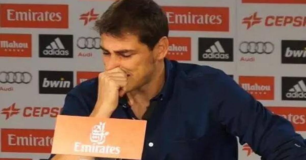 صور: كاسياس يبكي في مؤتمره الصحفي الوداعي