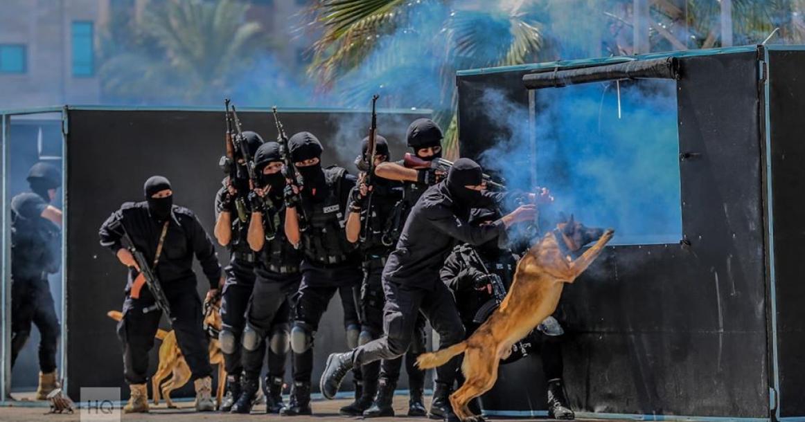 حفل تخريج الدفعة الثامنة من كلية الشرطة في غزة اليوم