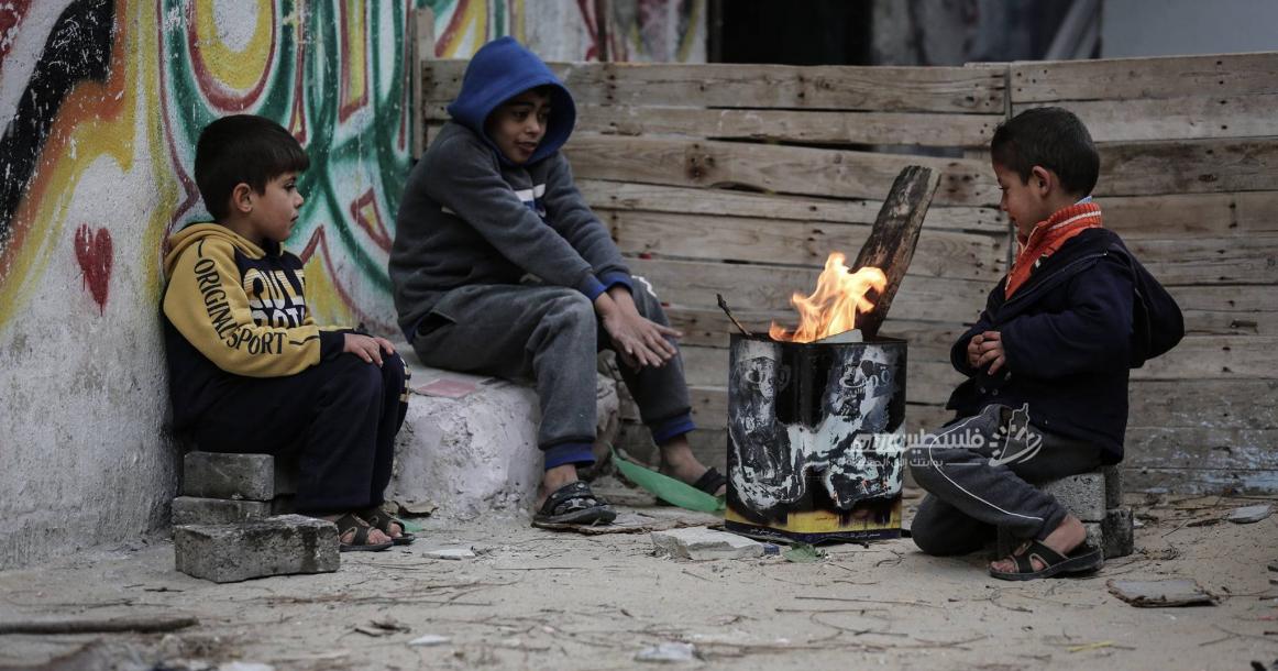 أجواء المنخفض في قطاع غزة