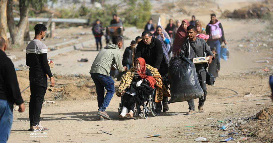 استمرار نزوح المواطنين من شمال قطاع غزة إلى المناطق الجنوبية