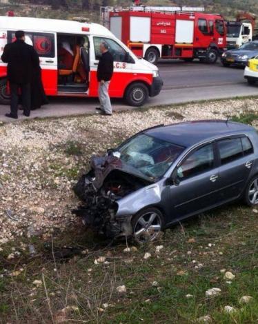 مصرع مواطن في حادث سير ذاتي بنابلس