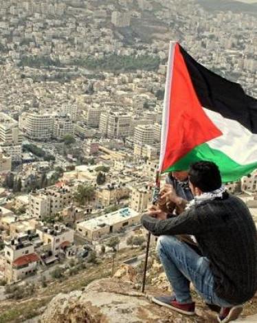 رفع علم فلسطين