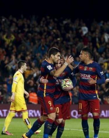 فرحة برشلونة بالدوري