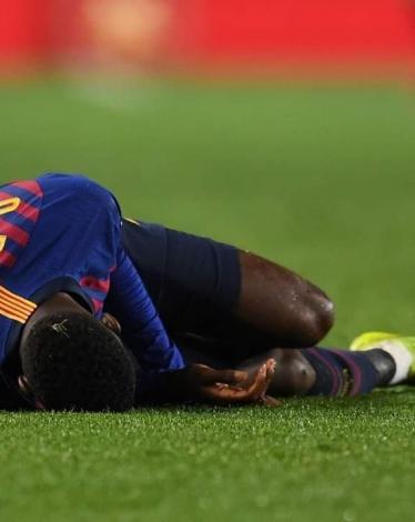 برشلونة يصدر بيانًا بشأن إصابة ديمبلي