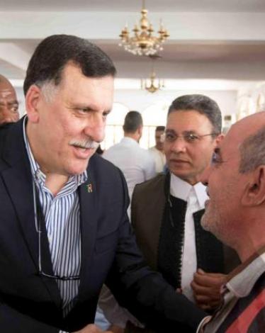 رئيس حكومة الوفاق الليبية فايز السراج في طرابلس