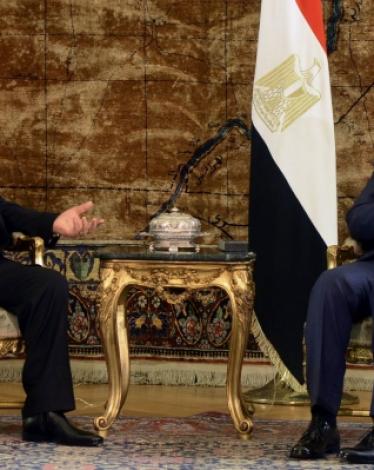 تفاصيل اللقاء بين السيسي وعباس 