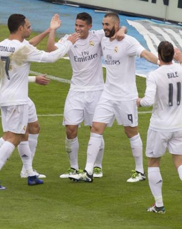 فرحة لاعبي ريال مدريد بسحق خيتافي بخماسية