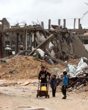 منازل مدمرة جراء عدوان الاحتلال على غزة