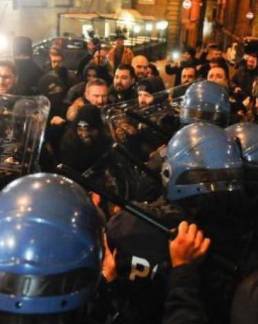 Clashes in Macerata epa