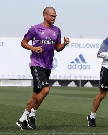 كريستيانو وبيبي في تدريبات ريال مدريد