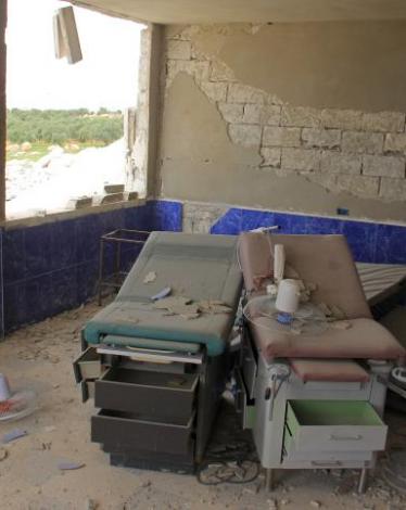 قصف مستشفى في إدلب