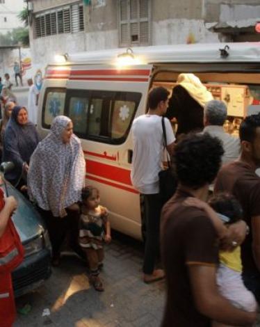 مصرع طفل دهسته حافلة شمال القطاع