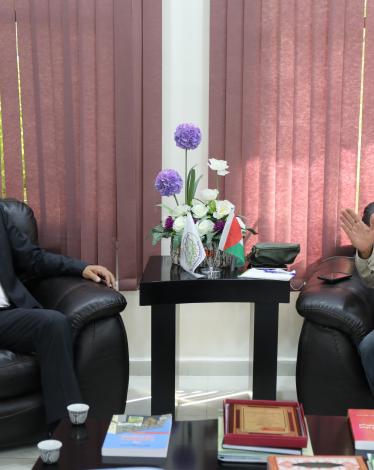 خضوري بحث سبل التعاون مع جمعية الكشافة الفلسطينية  