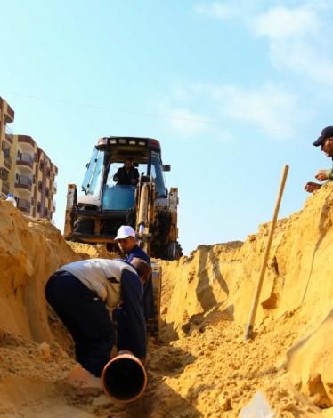  الشروع بإنشاء شبكة صرف صحي بمنطقة أبراج طيبة